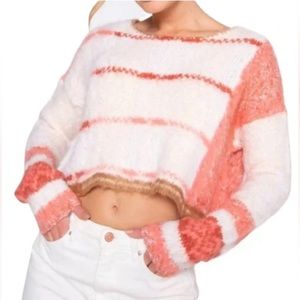 Free People Emerson Pullover Fuzzy Soft Sweater in Champagne Dream S NWT…